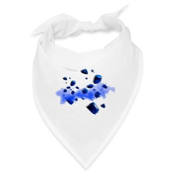 Blauer Kristallzauber - Bandana - Weiß - Vorne