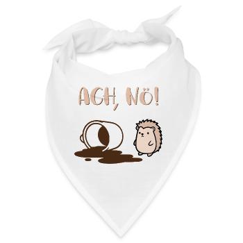Kaffee Laune Tag Igel - Bandana - Weiß - Vorne