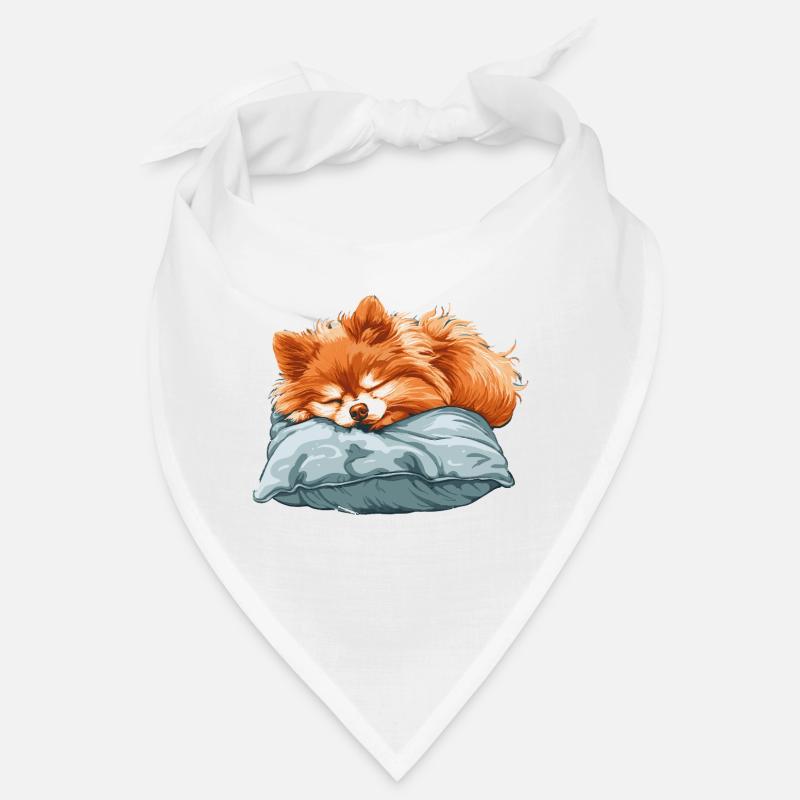 Sleeping Spitz on pillow Bandana