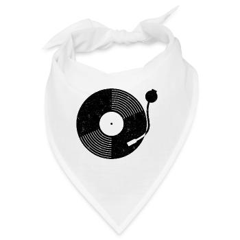 Plattenspieler-Vinyl-Musikplayer - Bandana - Weiß - Vorne