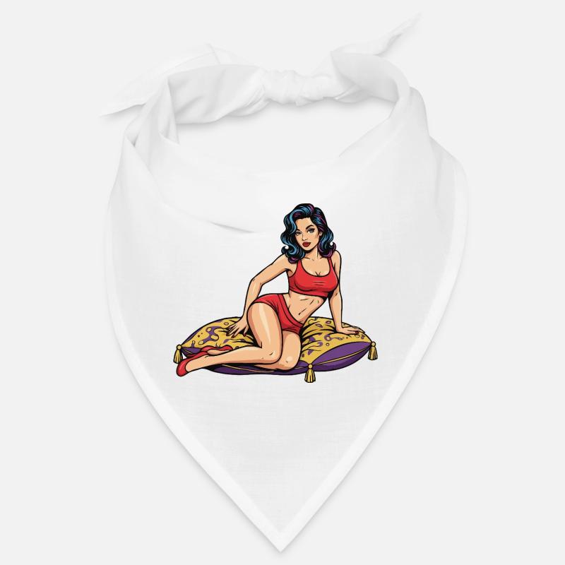 Pin-up sur un coussin décoratif Bandana