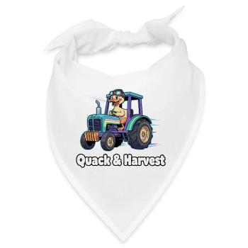 Quack & Harvest Traktorfahrer - Bandana - Weiß - Vorne