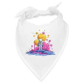 Astronaut auf Farbplanet - Bandana - Weiß - Vorne