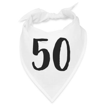 50 Handlettering Schrift - Bandana - Weiß - Vorne