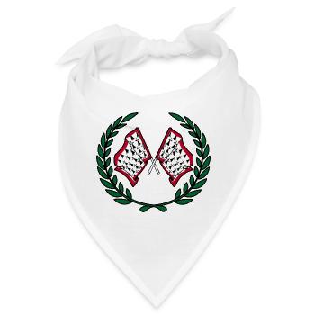 Limousin-Flaggen-Lorbeerkranz - Bandana - Weiß - Vorne
