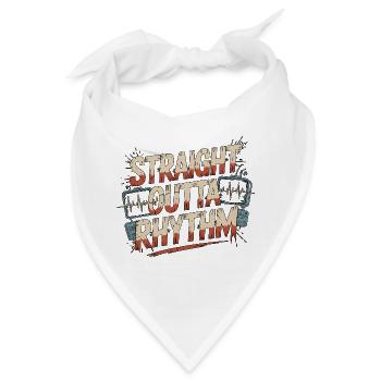 Cardiac Tech Straight Outta Rhythm Echo Tech - Bandana - Weiß - Vorne