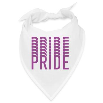Purple Pride Typografie-Mosaik - Bandana - Weiß - Vorne