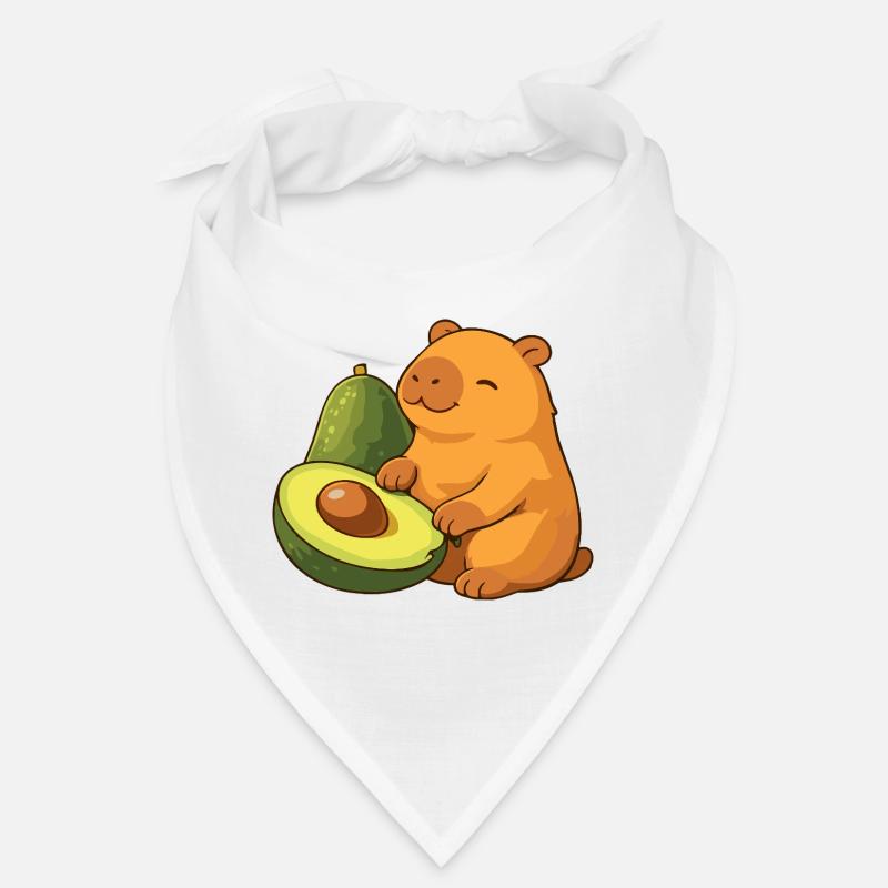 Capybara mit Avocado Bandana
