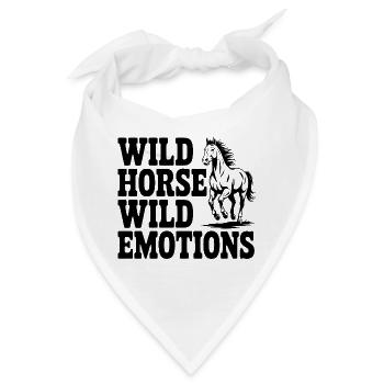 Wildpferd, wilde Gefühle - Bandana - Weiß - Vorne