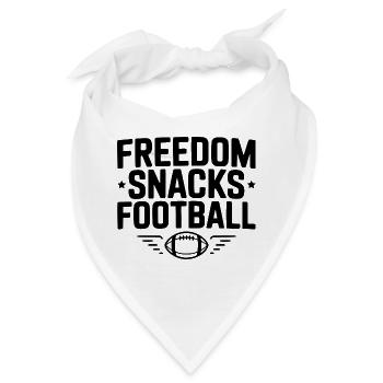 Freiheit, Snacks, Fußball - Bandana - Weiß - Vorne