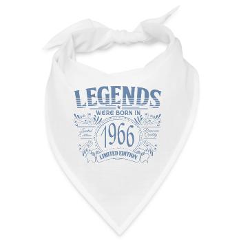 60. Geburtstag Legenden 1966 Vintage Premium Quali - Bandana - Weiß - Vorne