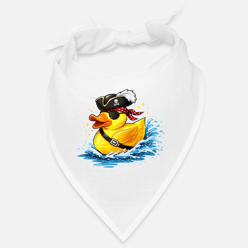 Canard en caoutchouc espiègle au look pirate avec cache-œil Bandana