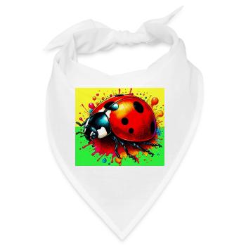 Marienkäfer - Bandana - Weiß - Vorne