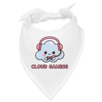 Cloud-Gaming | Niedliche Kawaii Gamer Cloud - Bandana - Weiß - Vorne