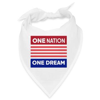 Eine Nation, ein Traum - Bandana - Weiß - Vorne