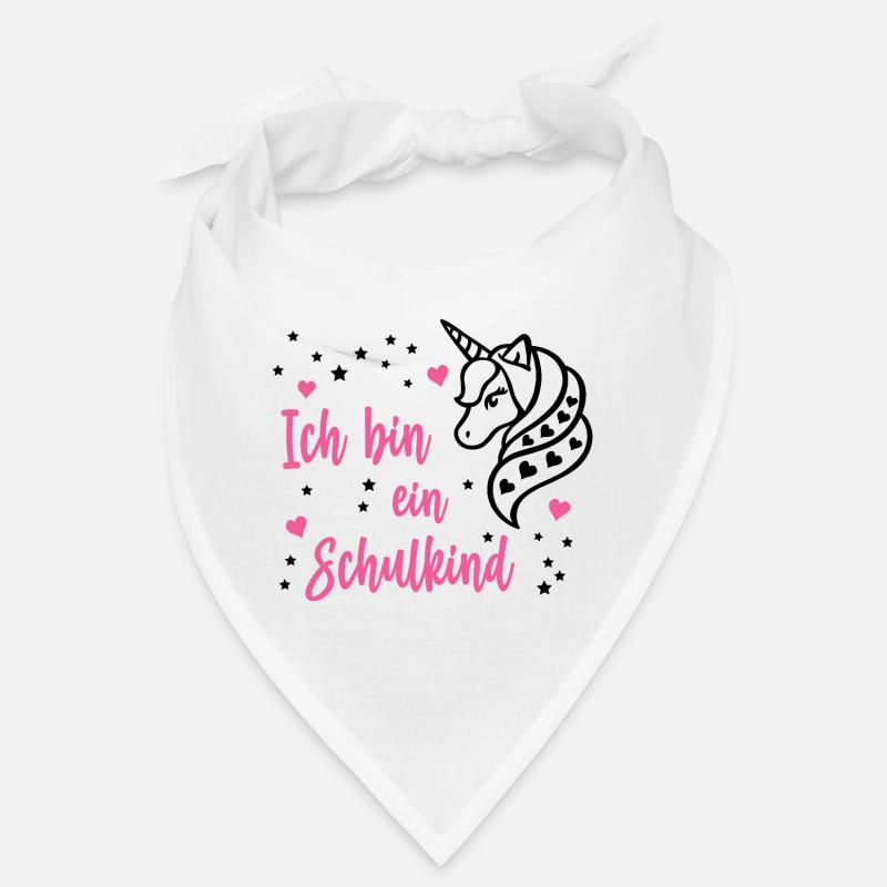 Ich bin ein Schulkind Schule Einschulung Einhorn Bandana