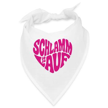Schlammlauf 2026 - Herz Form - Schlamm Lauf 2026 - Bandana - Weiß - Vorne