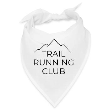 Trailrunning Club - Trail Runner Design mit Berg - Bandana - Weiß - Vorne