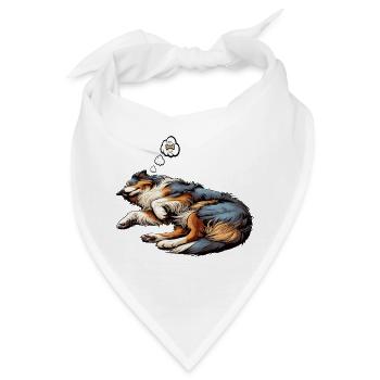 Australian Shepherd Aussie Aussiebesitzer Aussies - Bandana - Weiß - Vorne