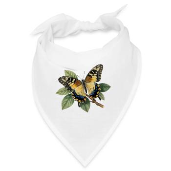 Schwalbenschwanz oder Große Haarsträhne, Papilio machaon - Bandana - Weiß - Vorne