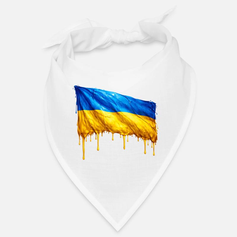 Drapeau ukrainien dégoulinant Bandana