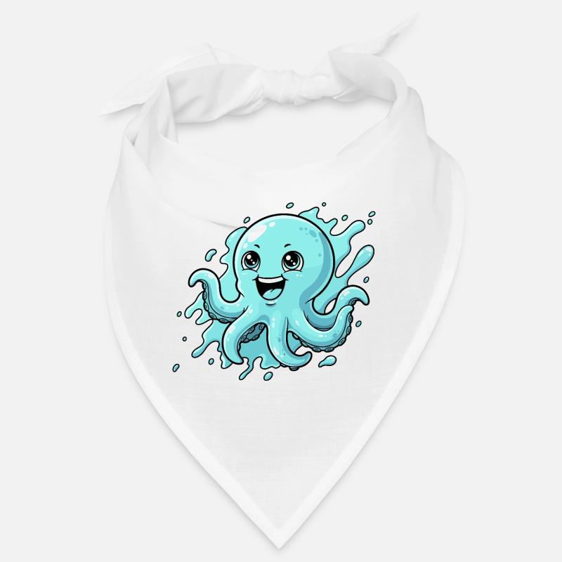 Happy Octopus Cartoon Bandana