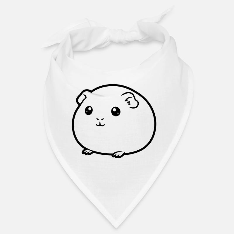 Fat guinea pig comic silhouette Bandana