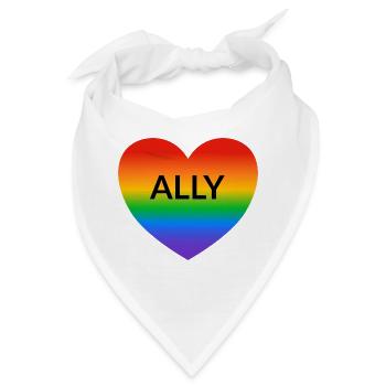 Gay Ally LGBT Pride Allianz - Bandana - Weiß - Vorne