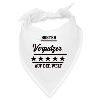 Verputzer Bester Handwerker Verputzerei - Bandana - Weiß - Vorne