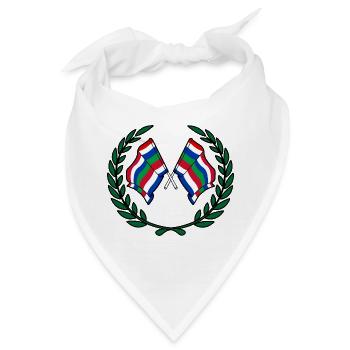 Schier Lorbeerflaggen – Inselstolz - Bandana - Weiß - Vorne
