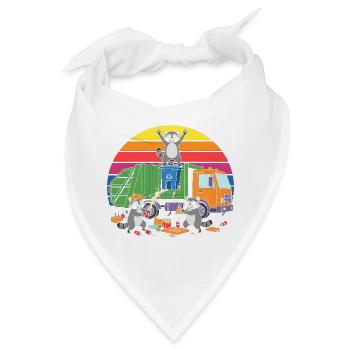 Recycling-Räuber im Regenbogen - Bandana - Weiß - Vorne