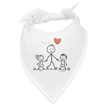 Familie Liebe, Bester Papa, Beste Mama, Geschenk  - Bandana - Weiß - Vorne