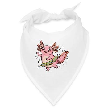Dancing Queen Axolotl - Bandana - Weiß - Vorne