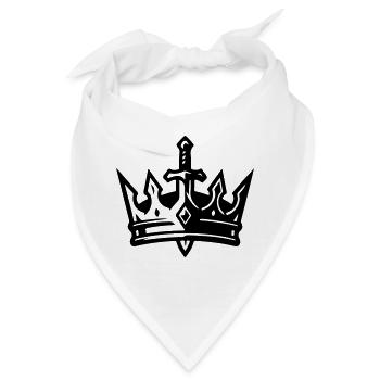 Krone Schwert - Bandana - Weiß - Vorne