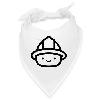 Feuerwehrmann - Bandana - Weiß - Vorne