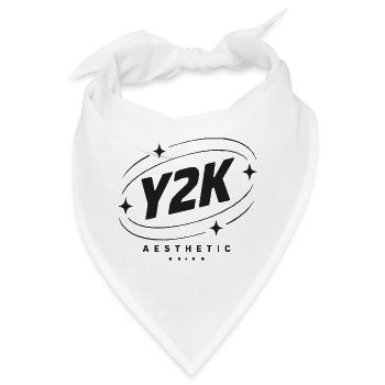 Y2K Ästhetik Emblem - Bandana - Weiß - Vorne