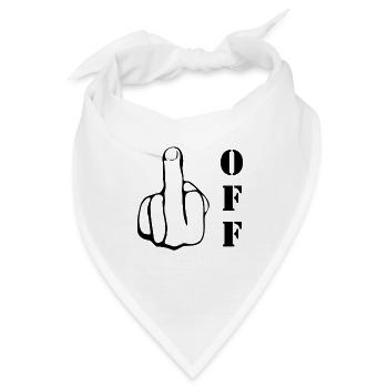 FUCK OFF - Bandana - Weiß - Vorne