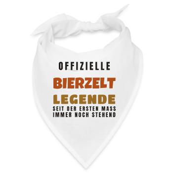 Bierzelt Legende - Volksfest Bier Spruch Geschenk - Bandana - Weiß - Vorne