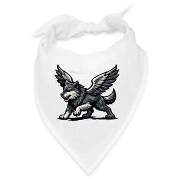 Flügelwolf Majestätisch - Bandana - Weiß - Vorne