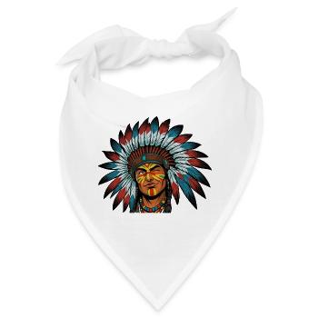 Der relaxte Häuptling - Bandana - Weiß - Vorne
