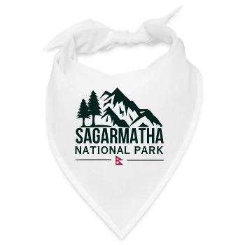 Sagarmatha Bergsilhouette National Park Nepal - Bandana - Weiß - Vorne