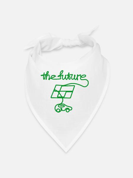 thefuture_solar_car - Bandana Dreieckstuch - Weiß