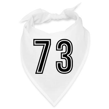 73 Zahl symbol - Bandana - Weiß - Vorne