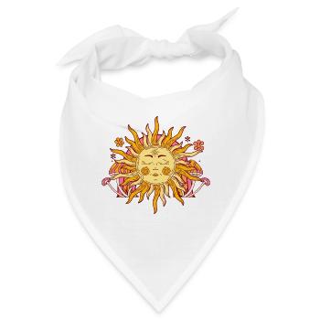 Psychedelische Himmelssonne - Bandana - Weiß - Vorne
