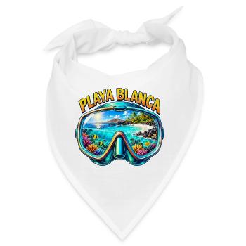 Playa Blanca Lanzarote Tauchen Schnorcheln Urlaub - Bandana - Weiß - Vorne