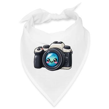 Kawaii Kamera Blickfang - Bandana - Weiß - Vorne
