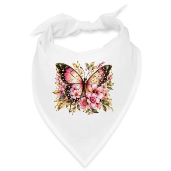 Flügeltraum Schmetterling Blüten - Bandana - Weiß - Vorne