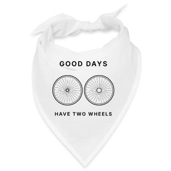 GOOD DAYS HAVE TWO WHEELS – Fahrrad Design - Bandana - Weiß - Vorne