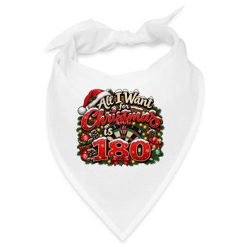 Weihnachten Dart 180 weihnachtliches Dart Motiv  - Bandana - Weiß - Vorne
