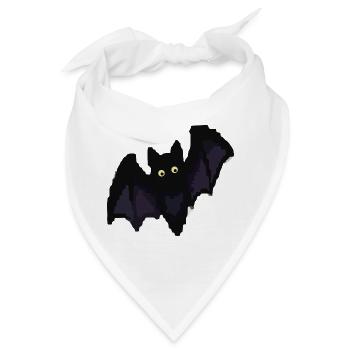 Nächtliche Bergsilhouette mit gelben Augen - Bandana - Weiß - Vorne